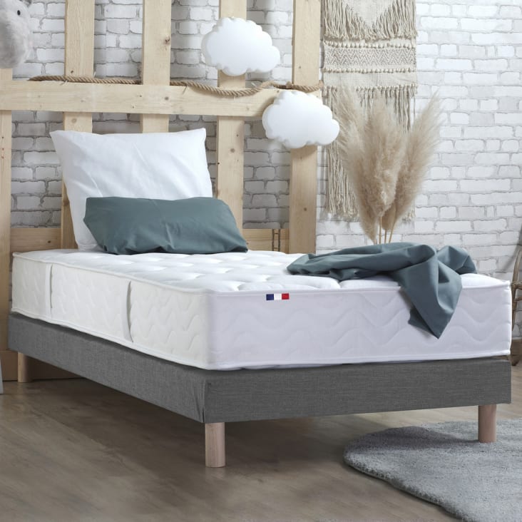 Pack Ensemble Matelas Ressorts Sommier Couette Oreillers 90x190 cropped-2