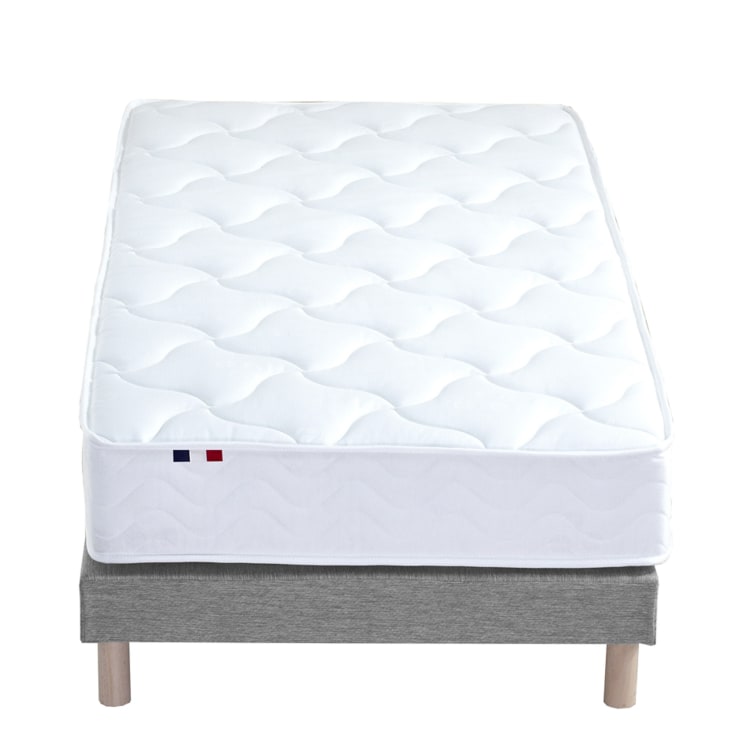 Pack Ensemble Matelas Ressorts Sommier Couette Oreillers 90x190 cropped-3