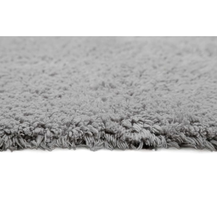 Tappeto da bagno in cotone pelo lungo grigio chiaro 70x120 Ole