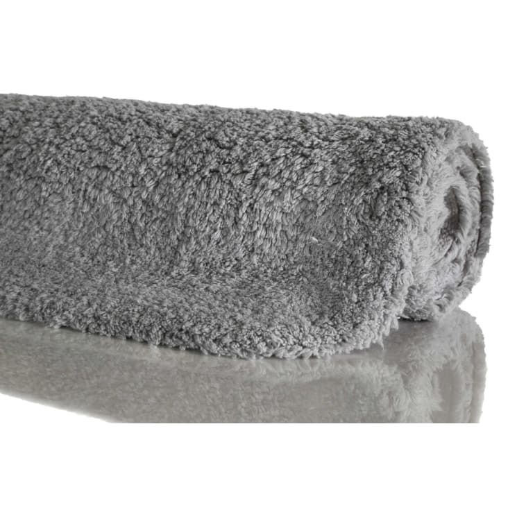 Tapis de bain doux gris clair coton 55x65-Ole cropped-3