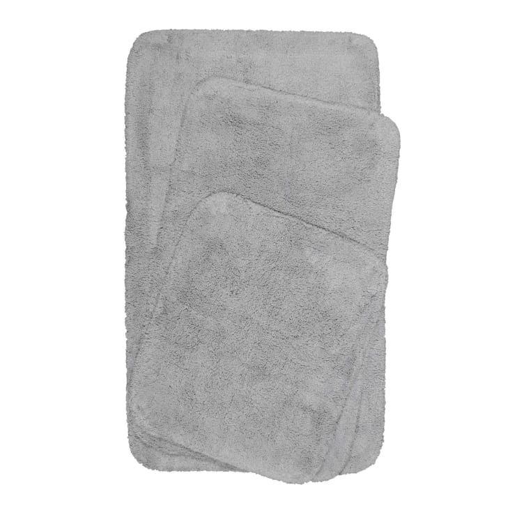 Tapis de bain doux gris clair coton 55x65-Ole cropped-5