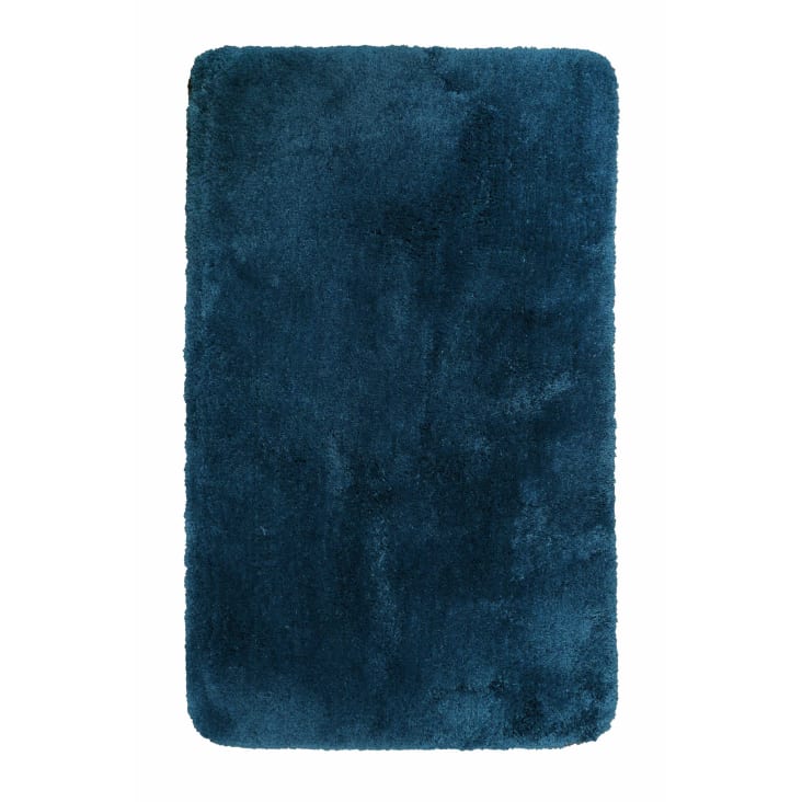 Tapis de bain microfibre très doux uni bleu vert pétrole 60x100-Porto azzurro