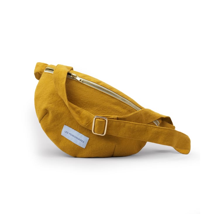 Sac banane en toile de coton bio jaune safran uni Maisons du Monde