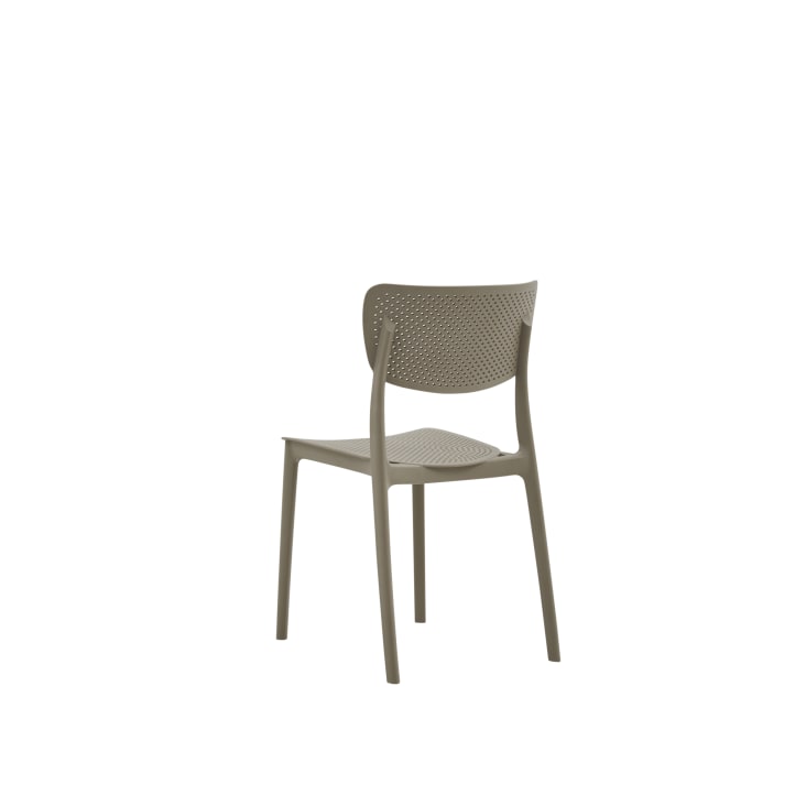 Set di 2 sedie impilabili colore tortora SIRACUSA