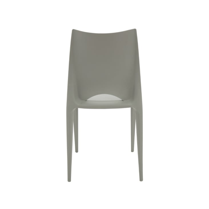 Set 2 sedie impilabili in polipropilene colore grigio LIONE