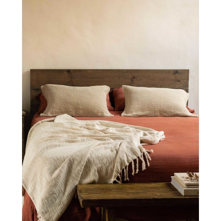 Testiera letto in legno riciclato marrone per letto da 150 cm Nala