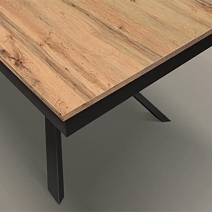 Tavolo da pranzo allungabile cm 80 x 140/200 x 77 h in legno marrone  ELECTRA