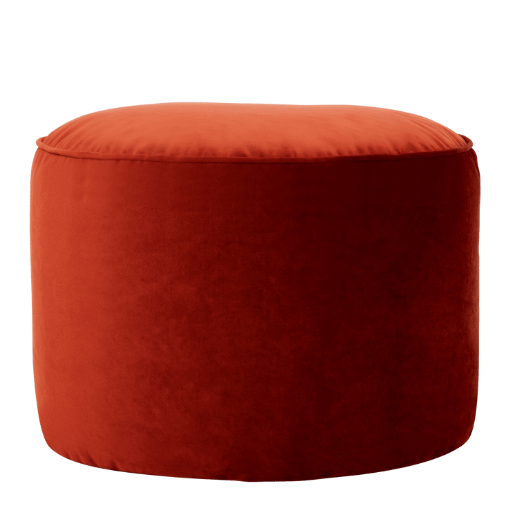 Pouf velours terracotta Maisons du Monde