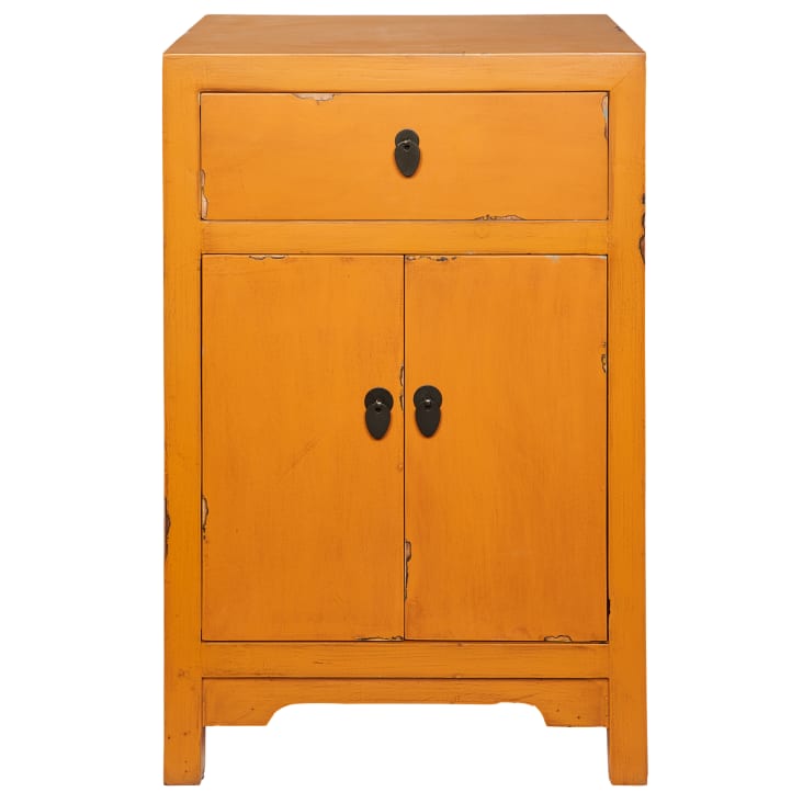 Credenza 1 cassetto 2 sportelli in legno giallo caramello EAST