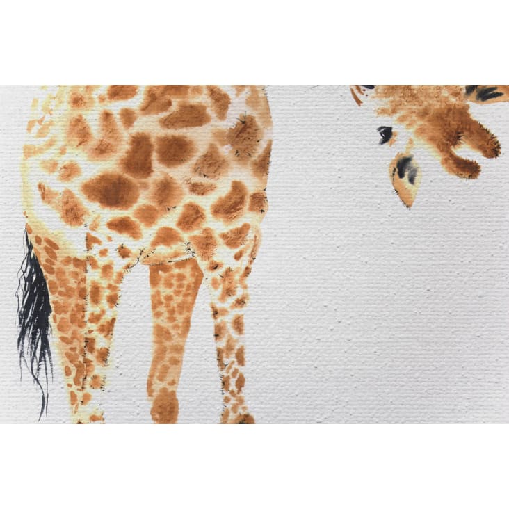 Lot de 6 impressions sur toile de girafe pour cuisine - Peinture d'animaux  - 20,3 x 25,4 cm - Sans cadre pour décoration d'intérieur