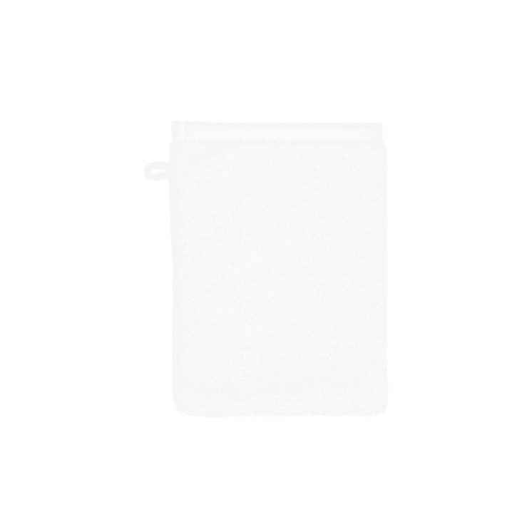 Gant de toilette en  coton blanc 15 x 21 cm-Ma douce