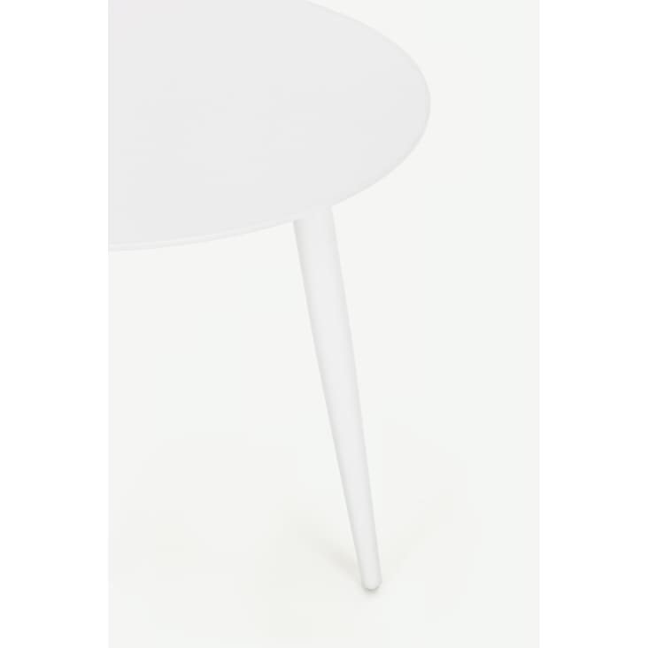 Bizzotto Tavolino Basso Hilde Bianco - Tavolino Da Esterno 40x40 Cm In Alluminio, Per Sdraio E Giardino