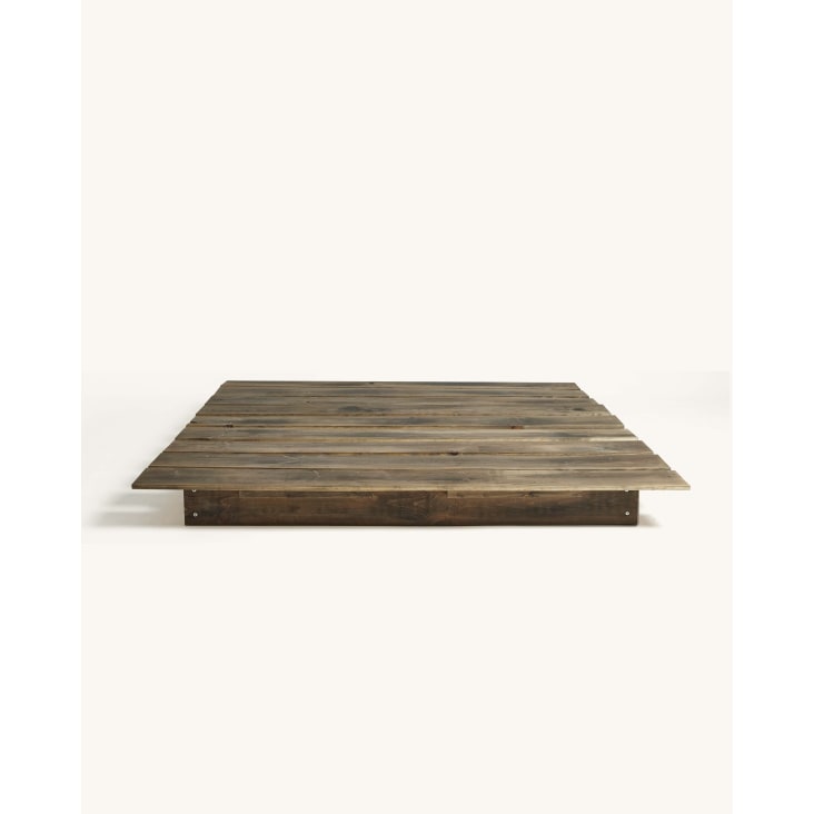 Cama doble TATAMI - madera maciza - blanco - 180 x 200 cm
