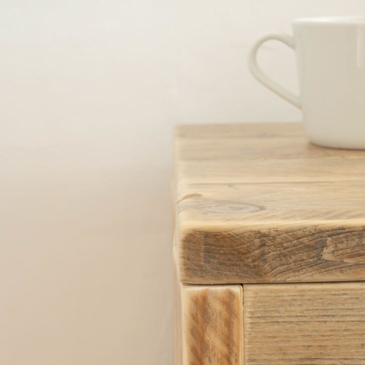 URBNLIVING Set Di 2 Comodini STELLA In Legno Bianco - Piccoli, Con Cassetto E Ripiano