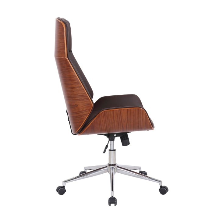 Porta Penne In Finta Pelle Marrone - Organizzatore Per Scrivania Elegante E Spazioso