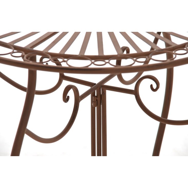 Ensemble table et chaises de jardin en métal Marron antique-INDRA cropped-5