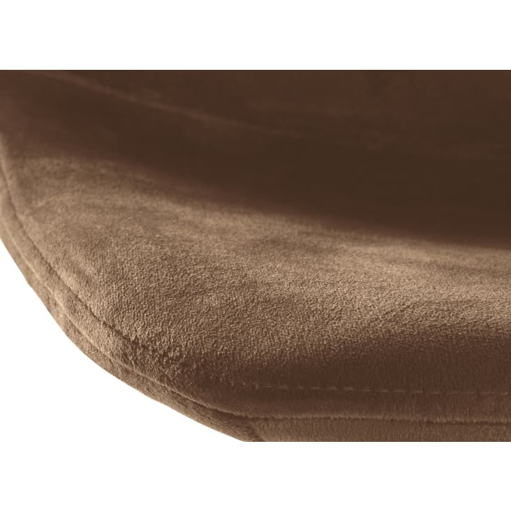 Tabouret de bar velours ajustable pivotant velours Marron-DIVO cropped-7