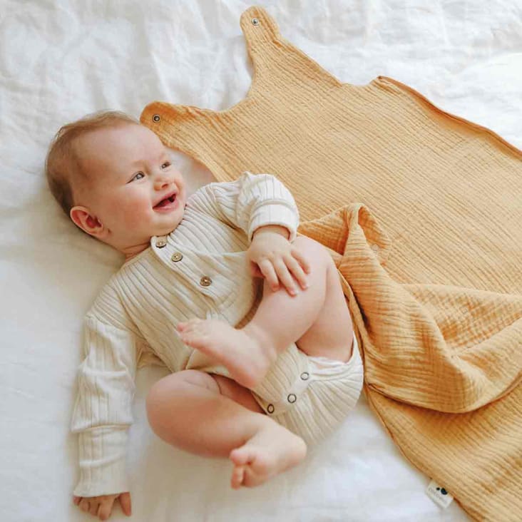 Gigoteuse bébé en gaze de coton blanc (6-24 mois)