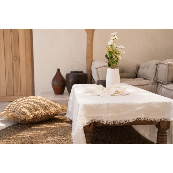 Mantel de lino blanco 180x300 LINEN Maisons du Monde