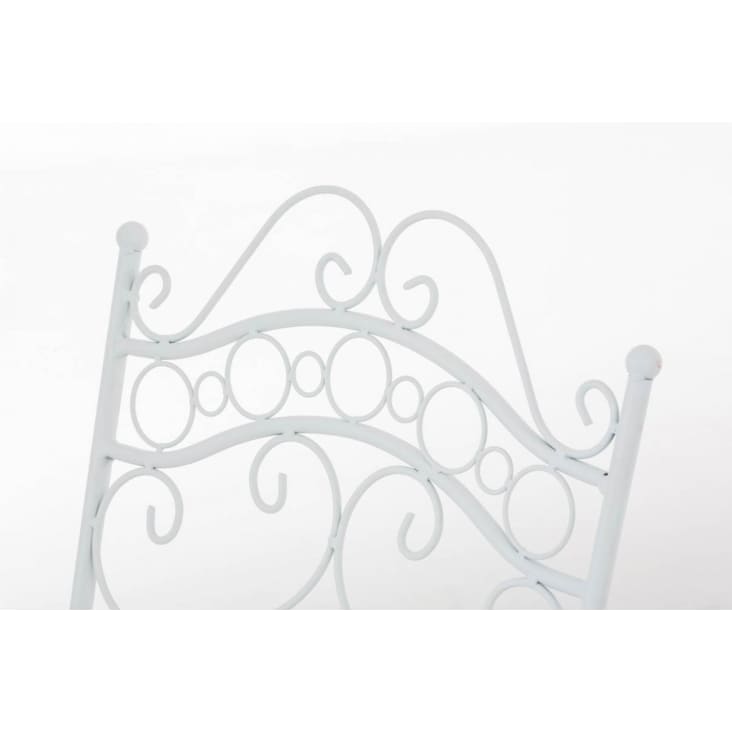 Chaise de jardin pliable en métal Blanc-Indra cropped-5