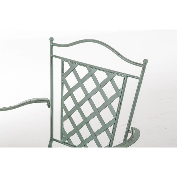 Gartenstuhl mit Armlehnen aus Metall antikgrün ADARA Maisons du Monde