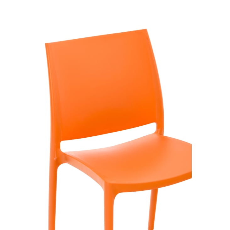 Chaise de jardin pour enfant lounge plastique orange Couleur