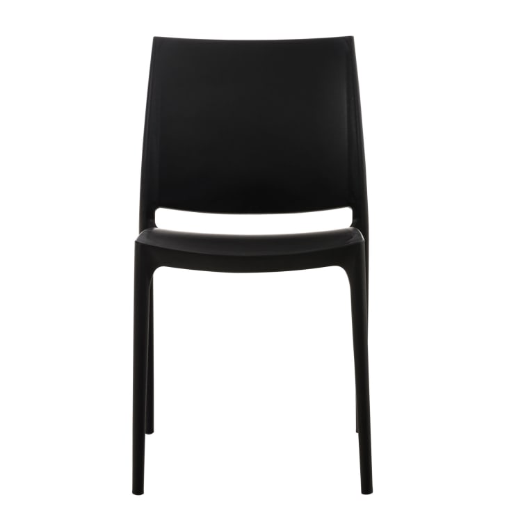 Sedia Impilabile ADDE - Design Moderno In Plastica E Acciaio - Ideale Per Casa O Ufficio - Nero - Foto 12