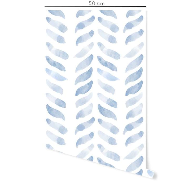 Papier Peint Adhesif Mural Bleu Oiseau Papier Peint Animaux Imperméable Adhesif Pour Feuilles