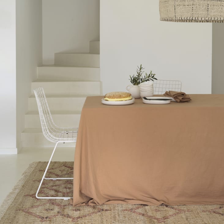 Tischdecke aus Baumwollgaze 180x350 cm, terrakotta Gaze de coton