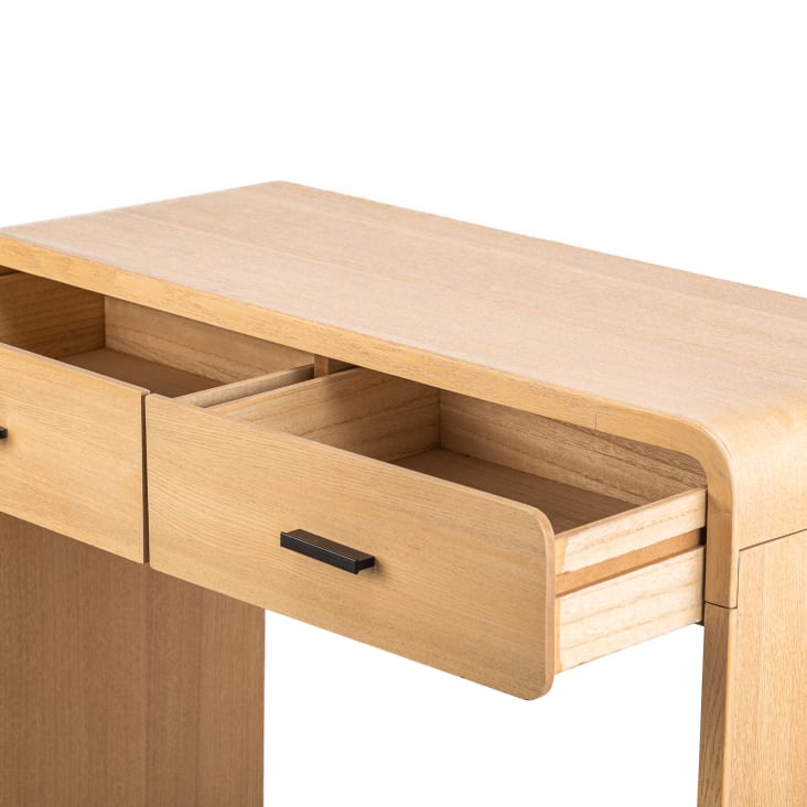 Mesa consola 2 cajón en madera cropped-4