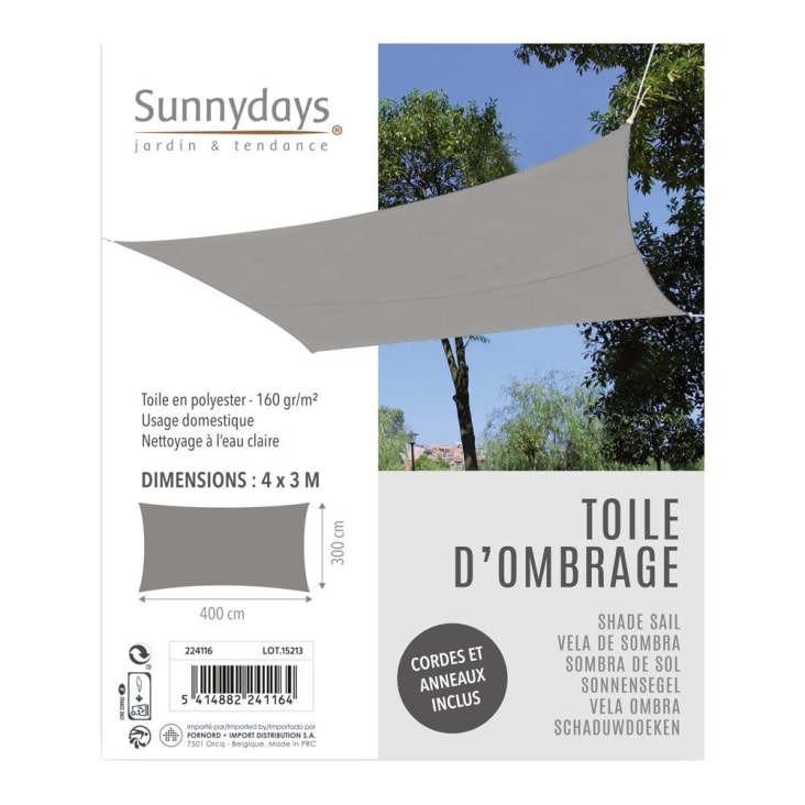 Voile d'ombrage 4x3 m gris clair cropped-3