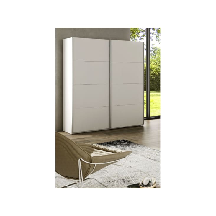 Armario 1 puerta con estantes y barra - l80,5 cm blanco | Maisons du Monde