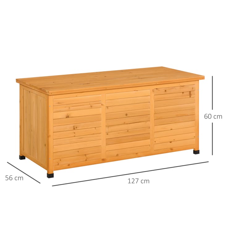 Baúl de almacenaje 127 x 56 x 60 cm color madera