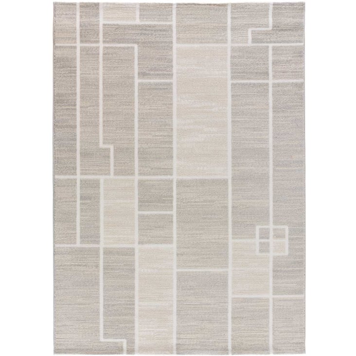 Tappeto geometrico con rilievi in crema, 80X150 cm HL-ORIGIN