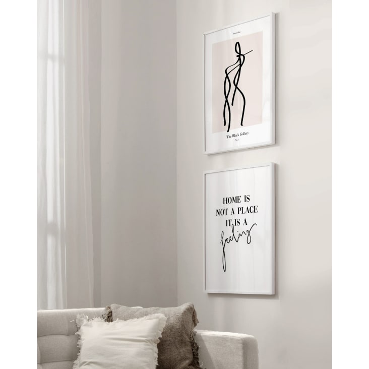 Poster decorativo con cornice bianca 50 x 70 cm the black gallery Artesta