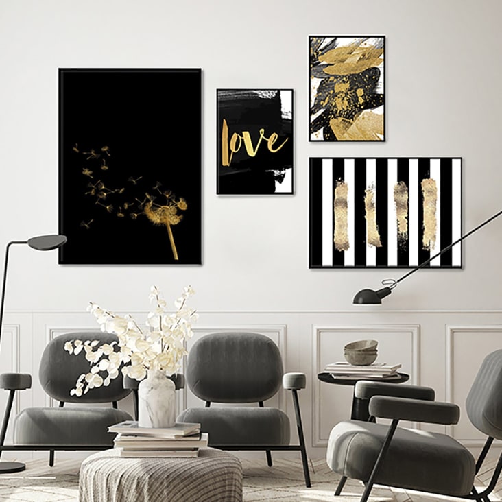 Galería de cuadros con marco negro - Moda DÉCORATION MURALE