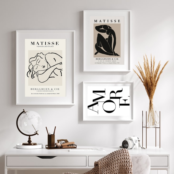 Galería de cuadros con marco blanco - Matisse DÉCORATION MURALE
