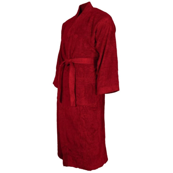 Peignoir col kimono en coton  Terracota XL-Luxury cropped-8