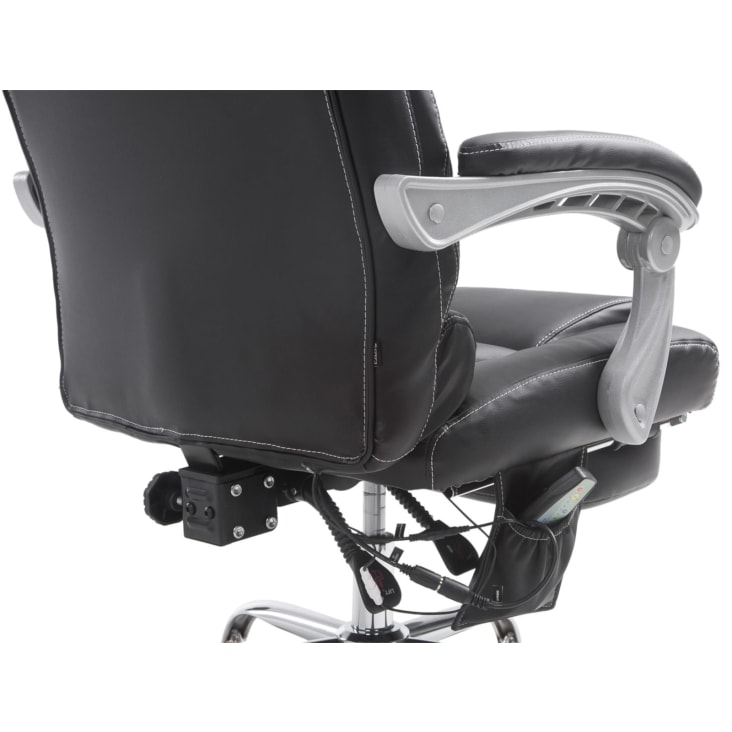 HOMCOM Chaise de bureau velours fauteuil bureau massant coussin