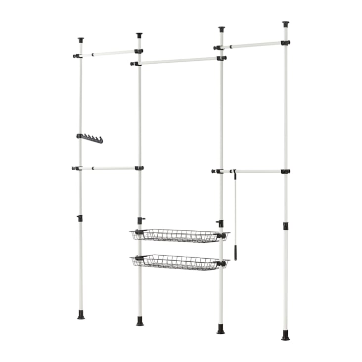 Ejoyous Garde-Robe Téléscopique Sol-Plafond - Penderie Réglable 80-139cm Largeur, 128-329cm Hauteur, 60kg Par Barre Tringle Telescopique Vetement Ejoyous Garde-Robe Téléscopique Sol-Plafond - Penderie Réglable 80-139cm Largeur, 128-329cm Hauteur, 60kg Par Barre Tringle Telescopique Vetement