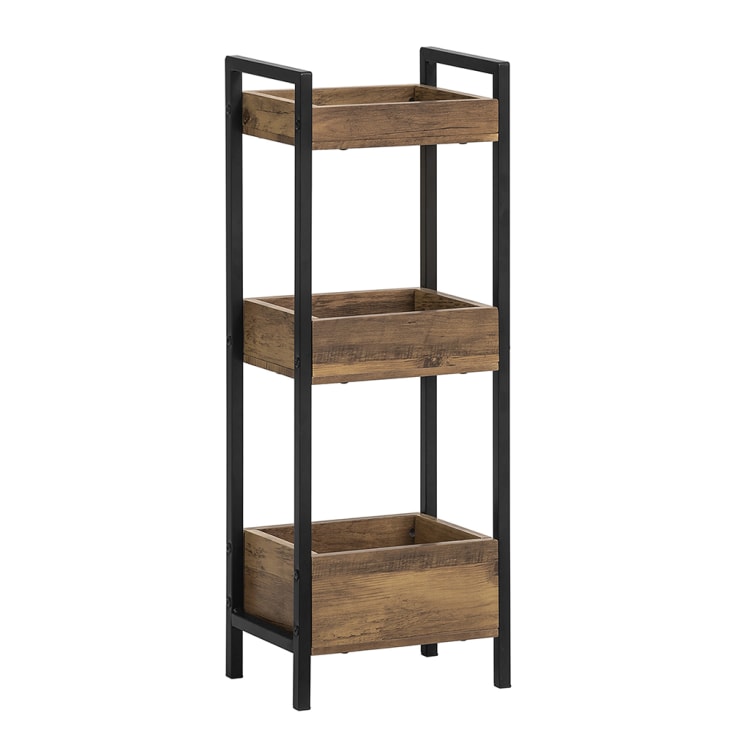 Scaffale scala 4 livelli - AKTIVE - 43x30x90 cm - Legno e metallo - Stile industriale - Capacità 16 kg Scaffale scala 4 livelli - AKTIVE - 43x30x90 cm - Legno e metallo - Stile industriale - Capacità 16 kg