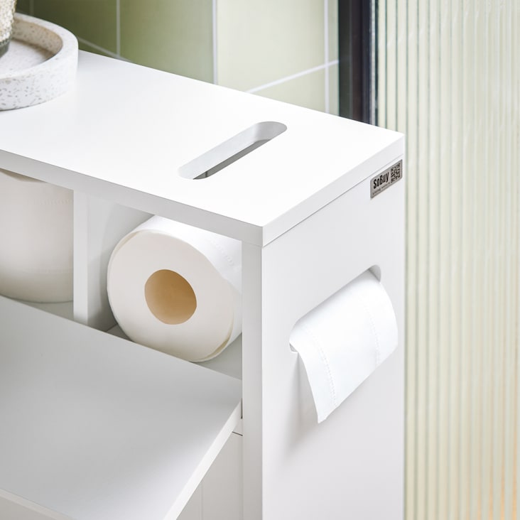 Meuble de rangement WC / toilettes ou salle de bain blanc
