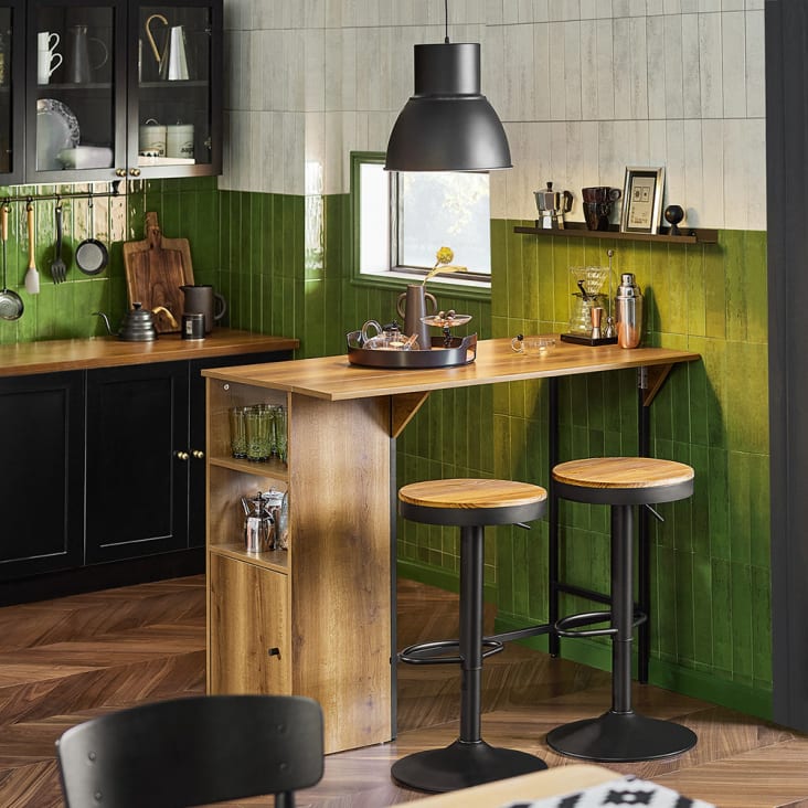 ECLAY Home Set avec meuble de rangement de jardin Marron 65 x 45 x 172 cm :  : Cuisine et Maison