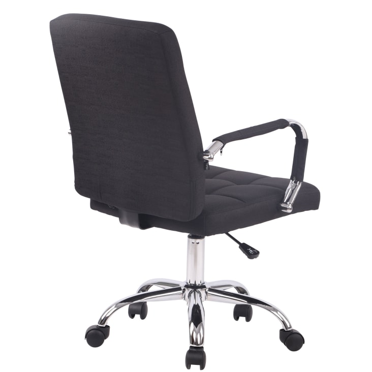 Chaise de bureau réglable pivotante en tissu Noir DELI PRO