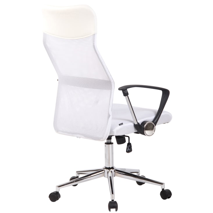 Chaise de bureau blanche à Angle d'inclinaison réglable, chaise de