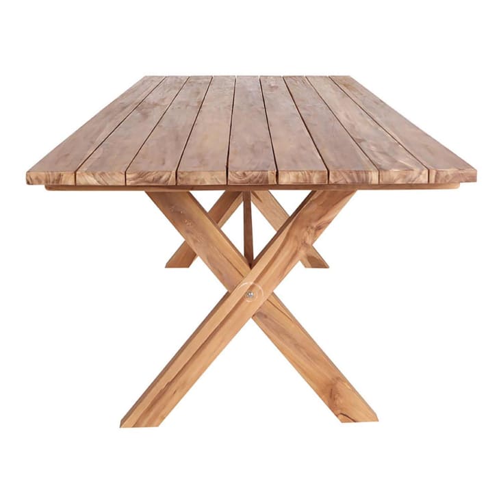 Table à manger avec allonges en bois recyclé Hortense - Made In