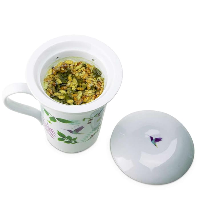 Tasse à thé / mug / avec filtre / couvercle / passoire 1 personne H 15 cm Ø  8 cm