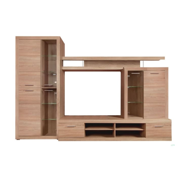 Muebles salón madera estilo clásico modulos bajo y alto