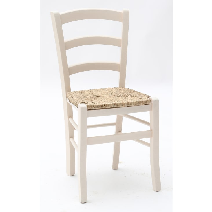 Set di 2 sedie in legno bianco impagliate CENISIA
