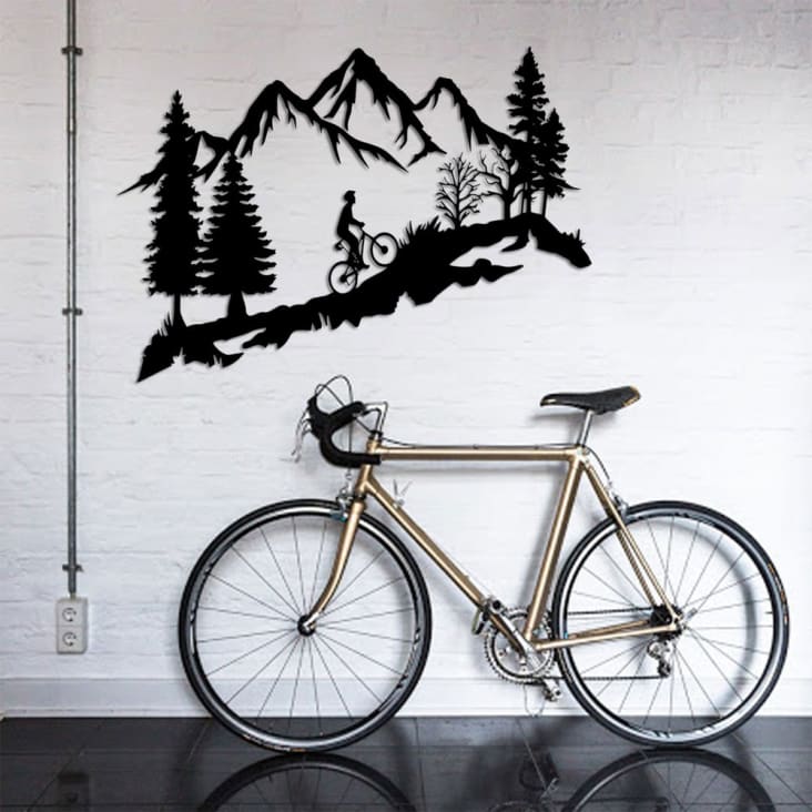 Etagère et support vélo mural - Blanc - Deco Family